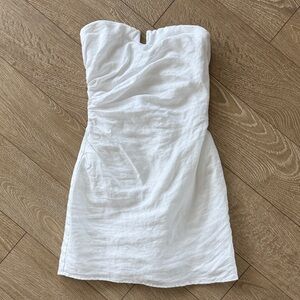 Reformation White Strapless Dress